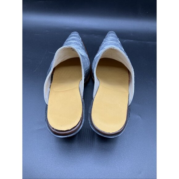 $1k 6.5 C Wide back At The Ranch Ostrich Quill Cowgirl Mules Boots - Picture 5 of 8